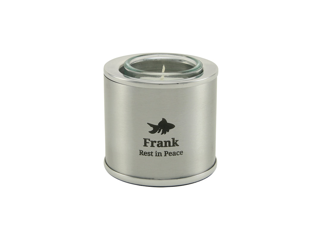 Pewter Mini Light Engraved