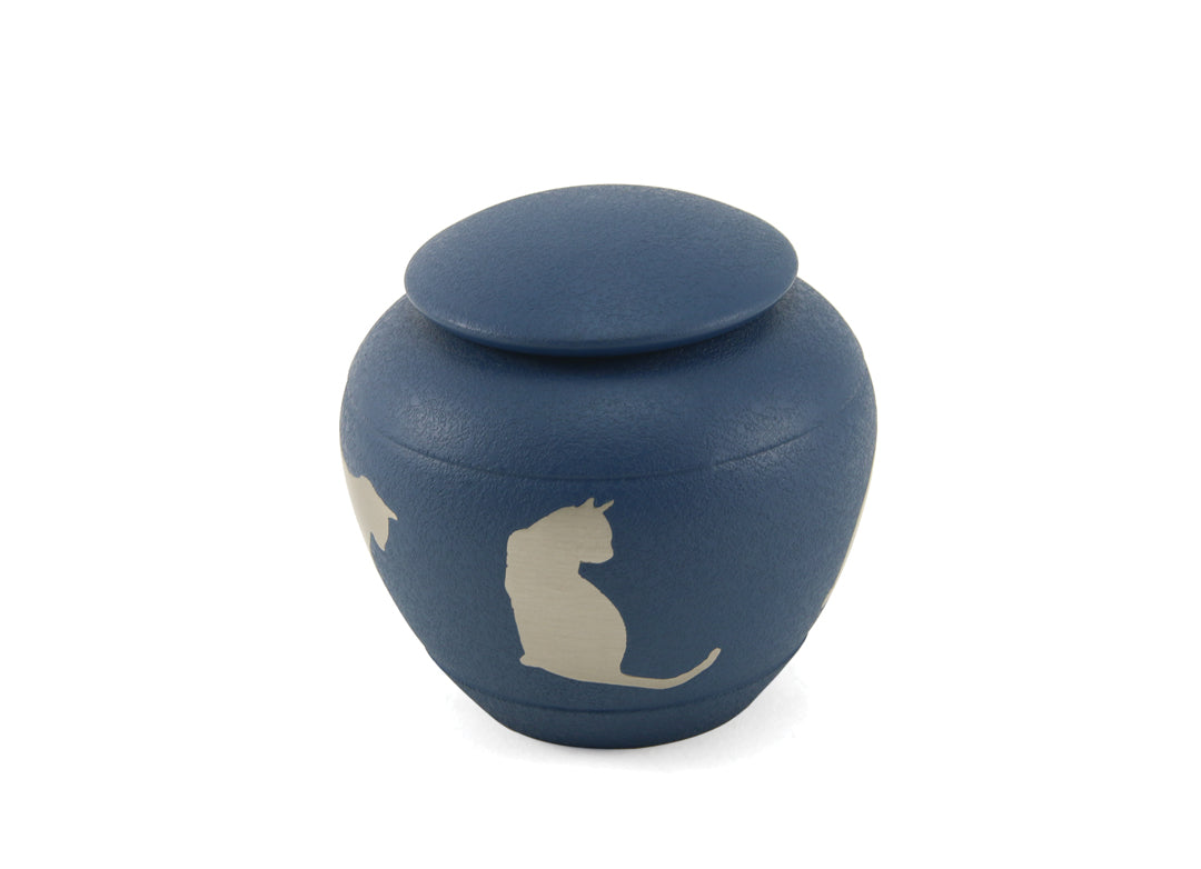 Silhouette Cat Country Blue