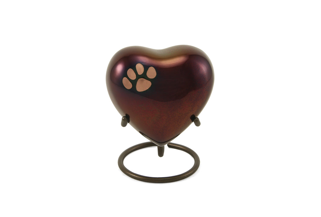 Classic Paws Raku Heart Keepsake