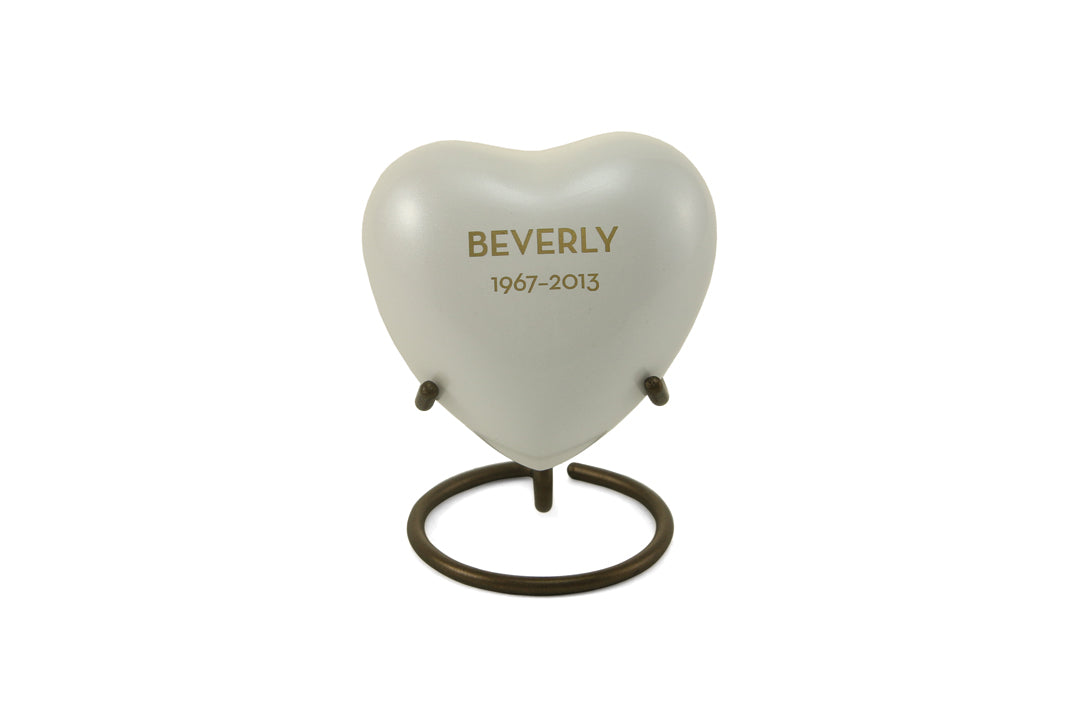 Trinity Pearl Heart Keepsake Engraved