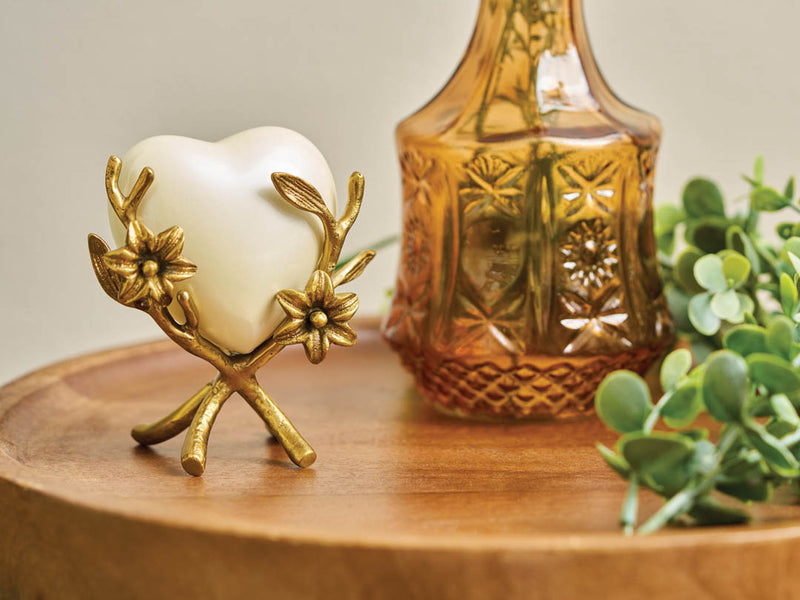 Windsong Lily Heart Stand Bronze Lifestyle