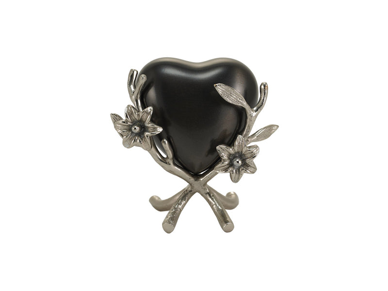 Windsong Lily Heart Stand Pewter with Slate Heart