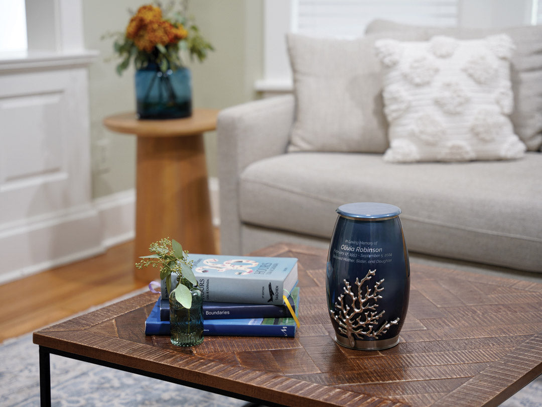 Windsong Coral Blue Pewter Lifestyle