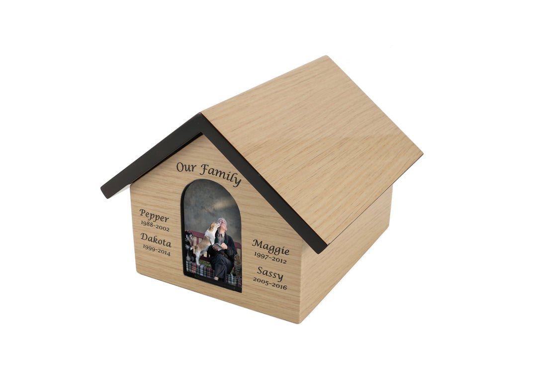 Tan Pet House Engraved
